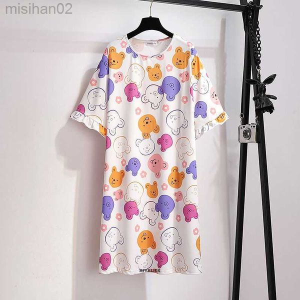 basic casual dresses plus size 7xl 180kg sweet floral print summer nightgown sleepwear loose short sleeve ruffles sleep dress o-neck home cl, Black;gray
basic casual dresses plus size 7xl 180kg sweet floral print summer nightgown sleepwear loose short sleeve ruffles sleep dress o-neck home cl, Black;gray
