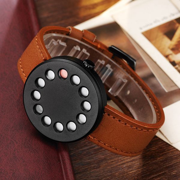 wristwatches creative watch men fashion turntable men wrist watches novelty leather quartz-watch couple black brown leather unique clock 230, Slivery;brown
wristwatches creative watch men fashion turntable men wrist watches novelty leather quartz-watch couple black brown leather unique clock 230, Slivery;brown