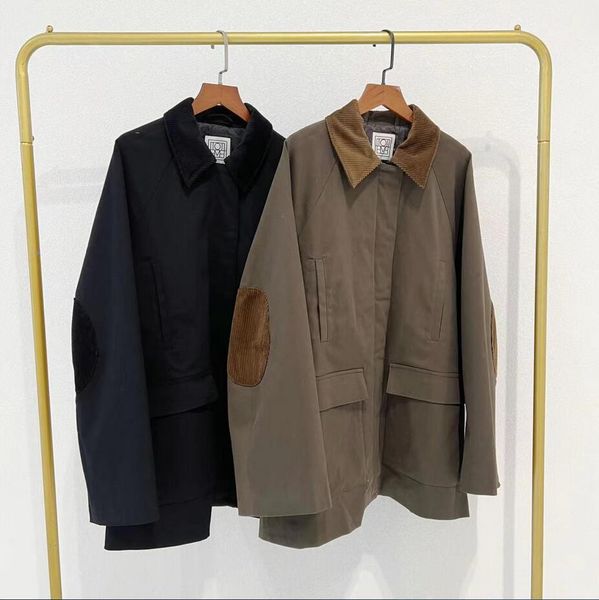 totem23 new workwear wind side split flap collar silhouette pocket zipper jacket cotton coat women's coat, Black;brown
totem23 new workwear wind side split flap collar silhouette pocket zipper jacket cotton coat women's coat, Black;brown