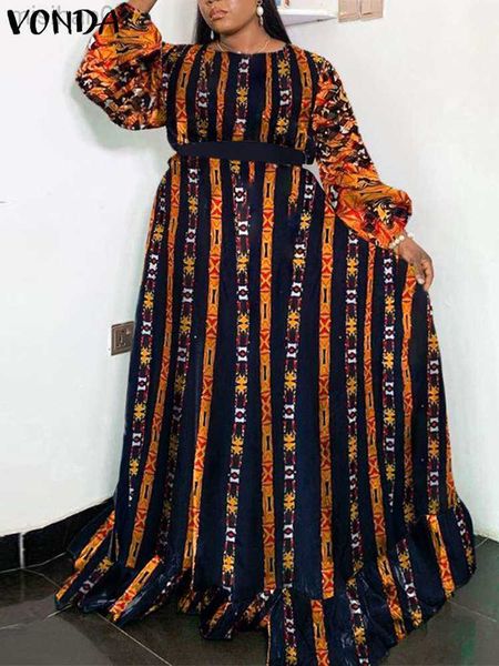 basic casual dresses 5xl vonda plus size women 2023 printed maxi dress long lantern sleeve vintage belted party vestido casual ruffled robe, Black;gray
basic casual dresses 5xl vonda plus size women 2023 printed maxi dress long lantern sleeve vintage belted party vestido casual ruffled robe, Black;gray