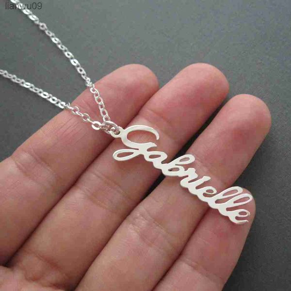 stainless steel custom vertical name pendant necklace simple personalized jewelry handmade nameplate necklaces women gift l230704, Silver
stainless steel custom vertical name pendant necklace simple personalized jewelry handmade nameplate necklaces women gift l230704, Silver