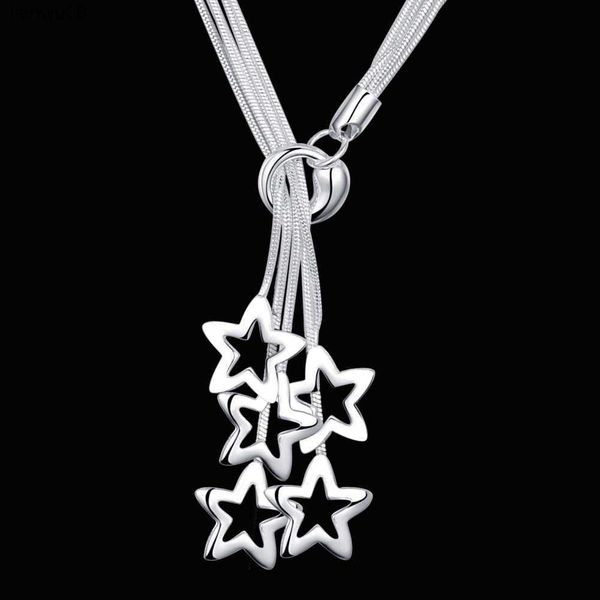 classic 925 sterling silver necklaces jewelry 18 inches star pendant necklace christmas gifts wedding l230704
classic 925 sterling silver necklaces jewelry 18 inches star pendant necklace christmas gifts wedding l230704