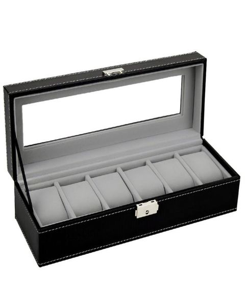61012 grids pu leather watch box rings storage case organizer jewelry display watch casket for drop saat kutusu2419929, Black;blue
61012 grids pu leather watch box rings storage case organizer jewelry display watch casket for drop saat kutusu2419929, Black;blue