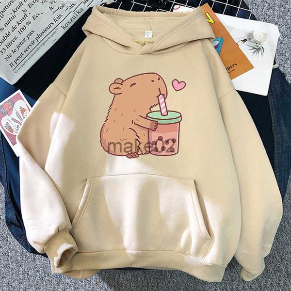 women's hoodies sweatshirts kawaii bubble tea capybara hoodie womenmen aesthetic graphic funny hoodies autumn winter harajuku pullovers, Black
women's hoodies sweatshirts kawaii bubble tea capybara hoodie womenmen aesthetic graphic funny hoodies autumn winter harajuku pullovers, Black