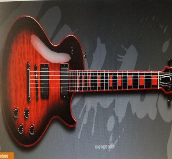 promotion quilted maple crimson red window burst electric guitar ebony fingerboard red binding red inlay spider serial num1157678
promotion quilted maple crimson red window burst electric guitar ebony fingerboard red binding red inlay spider serial num1157678