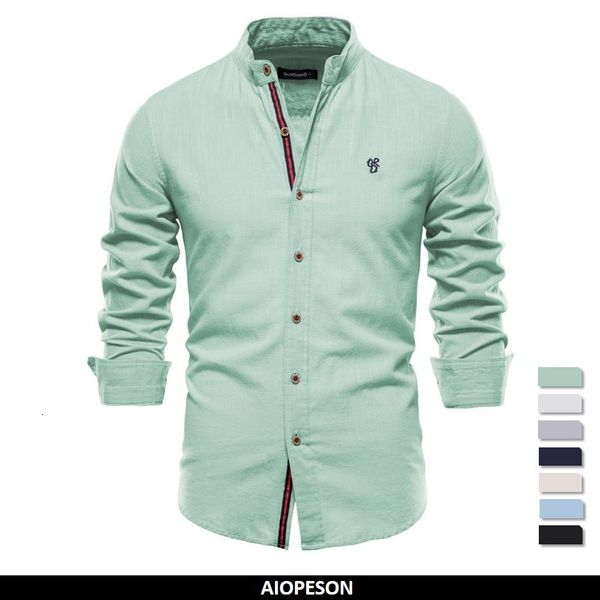 men's casual shirts aiopeson 100% cotton social shirt men solid color long sleeve brand shirt for men spring stand casual men's sh, White;black
men's casual shirts aiopeson 100% cotton social shirt men solid color long sleeve brand shirt for men spring stand casual men's sh, White;black