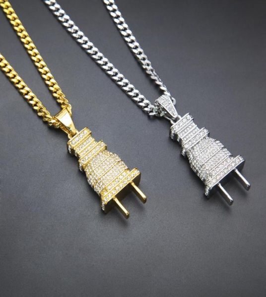 iced out bling men micro pave full rhinestone plug pendant necklace gold silver plated charm cuban chain hip hop jewelry1079811
iced out bling men micro pave full rhinestone plug pendant necklace gold silver plated charm cuban chain hip hop jewelry1079811