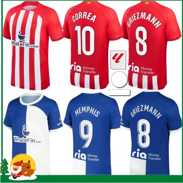 23/24 atletico madrids camisetas soccer jerseys de kids kit futbol 2023 2024 football shirt home away training player version 7 griezmann me, Black;yellow
23/24 atletico madrids camisetas soccer jerseys de kids kit futbol 2023 2024 football shirt home away training player version 7 griezmann me, Black;yellow