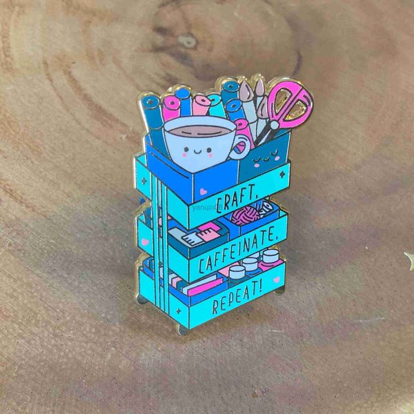 pins brooches pretty craft cart hard enamel pin cute art craft badge pins fashion accessories gift hkd230807, Gray
pins brooches pretty craft cart hard enamel pin cute art craft badge pins fashion accessories gift hkd230807, Gray