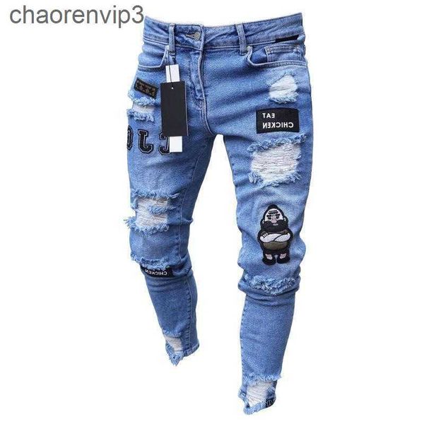jeans fashion mens trend knee hole zipper leggings embroidered denim pants comfortable fabric multi color trousers, Blue
jeans fashion mens trend knee hole zipper leggings embroidered denim pants comfortable fabric multi color trousers, Blue