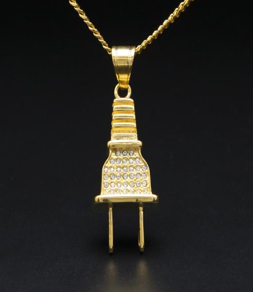 new arrival hip hop plug pendant necklace 18k real gold color for men women hiphop jewelry2377483, Silver
new arrival hip hop plug pendant necklace 18k real gold color for men women hiphop jewelry2377483, Silver