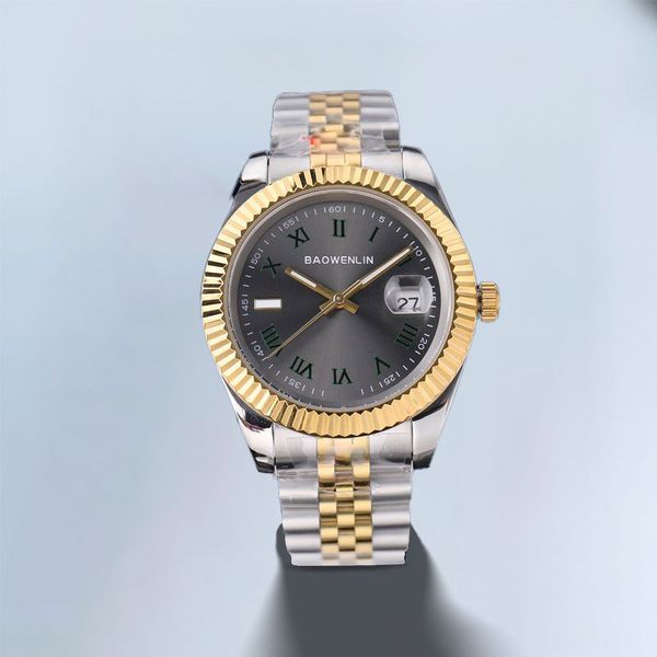 classic watch couple men and women's automatic mechanical movement teeth ring precision steel solid 5 bead bracelet 31 36 41mm gold ele, Slivery;brown
classic watch couple men and women's automatic mechanical movement teeth ring precision steel solid 5 bead bracelet 31 36 41mm gold ele, Slivery;brown
