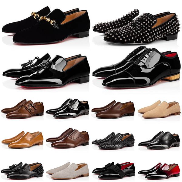 big size 50 luxury men dress shoes loafers red sneakers bottoms suede patent leather rivets slip on business party sneakers wedding plate-fo, Black
big size 50 luxury men dress shoes loafers red sneakers bottoms suede patent leather rivets slip on business party sneakers wedding plate-fo, Black