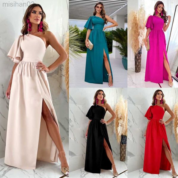 basic casual dresses vintage women's banquet party dresses ruffled slanted shoulder hem slit long skirt fashion solid prom dress for wo, Black;gray
basic casual dresses vintage women's banquet party dresses ruffled slanted shoulder hem slit long skirt fashion solid prom dress for wo, Black;gray