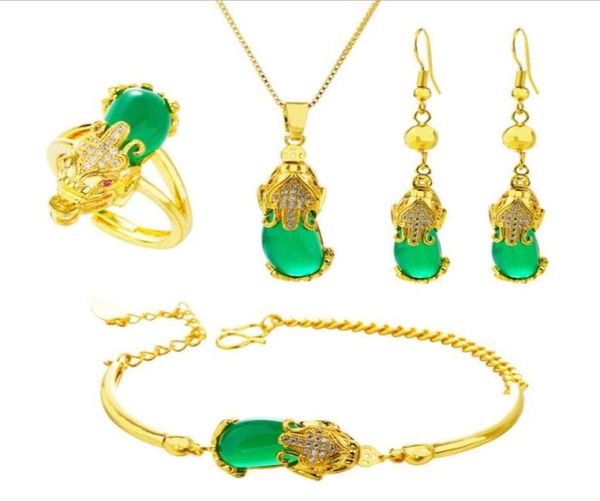 plated gold luck pixiu jewelry set vietnam sand gold four pieces of animal pendant fengshui women jewelry9887891, Black
plated gold luck pixiu jewelry set vietnam sand gold four pieces of animal pendant fengshui women jewelry9887891, Black