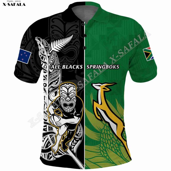 custom new zealand south africa rugby all black maori springboks 3d printed for men polo shirt collar short sleeve top, White;black
custom new zealand south africa rugby all black maori springboks 3d printed for men polo shirt collar short sleeve top, White;black