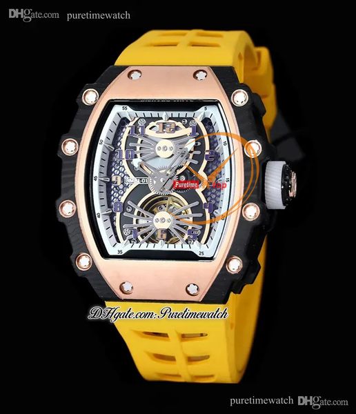 21-01 tourbillon aerodyne automatic mens watch two tone fiber carbon rose gold skeleton dial yellow rubber strap super version herrenuhr rel, Slivery;brown
21-01 tourbillon aerodyne automatic mens watch two tone fiber carbon rose gold skeleton dial yellow rubber strap super version herrenuhr rel, Slivery;brown