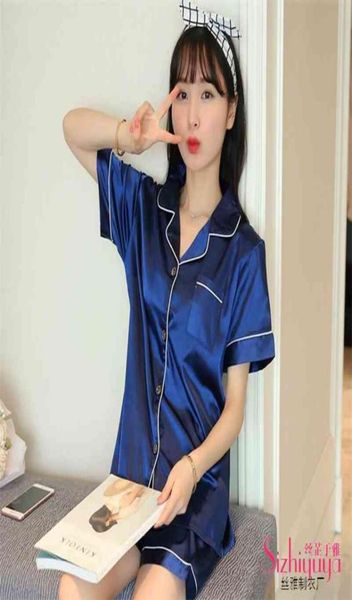 silk short pajamas sleeve soft sleepwear set pyjamas women summer two piece set nightgown plus size pyjamas women sets 2103307633581, Black;red
silk short pajamas sleeve soft sleepwear set pyjamas women summer two piece set nightgown plus size pyjamas women sets 2103307633581, Black;red