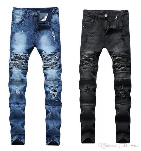 mens new skinny ripped motorcycle biker jeans male plus size camouflage patchwork denim pants male jeans2480006, Blue
mens new skinny ripped motorcycle biker jeans male plus size camouflage patchwork denim pants male jeans2480006, Blue