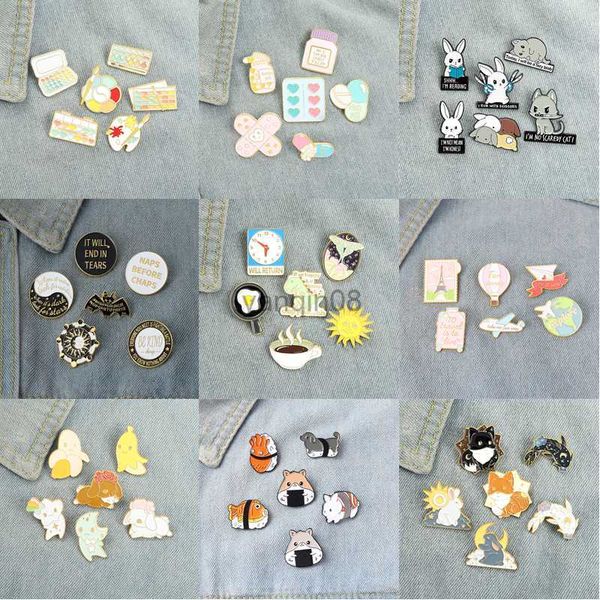 pins brooches 6pcs/set multi-style sets enamel pins custom animals medicine brooch lapel badge bag cartoon jewelry gift for kids friends hkd, Gray
pins brooches 6pcs/set multi-style sets enamel pins custom animals medicine brooch lapel badge bag cartoon jewelry gift for kids friends hkd, Gray
