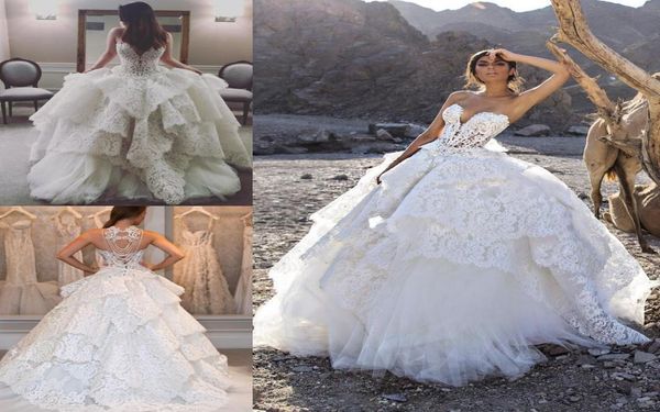 luxury lace 2018 wedding dresses beaded pearls tiered sweetheart backless bridal gowns sweep train pnina tornai plus size wedding 4633013, White
luxury lace 2018 wedding dresses beaded pearls tiered sweetheart backless bridal gowns sweep train pnina tornai plus size wedding 4633013, White