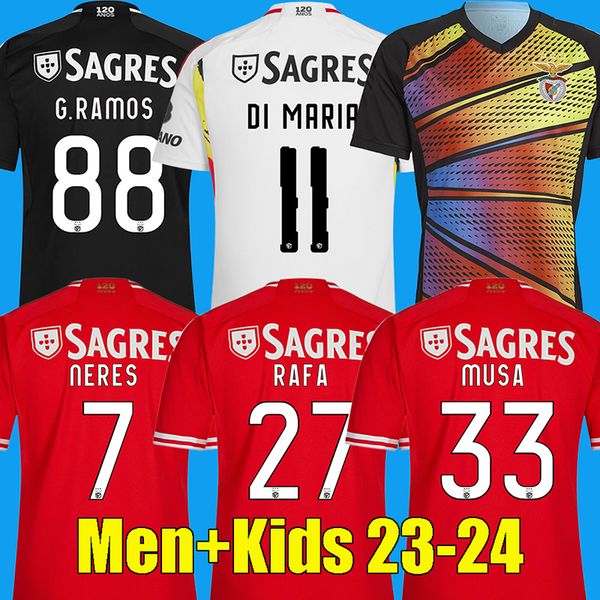 23 24 di maria benfica soccer jerseys neres rafa g.ramos antonio silva guedes grimaldo 2023 2024 home men kids kit football shirts camisa de, Black;yellow
23 24 di maria benfica soccer jerseys neres rafa g.ramos antonio silva guedes grimaldo 2023 2024 home men kids kit football shirts camisa de, Black;yellow