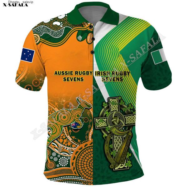 ireland australia rugby sevens irish aussie 3d print for men polo shirt collar short sleeve tee breathable sporty gift, White;black
ireland australia rugby sevens irish aussie 3d print for men polo shirt collar short sleeve tee breathable sporty gift, White;black