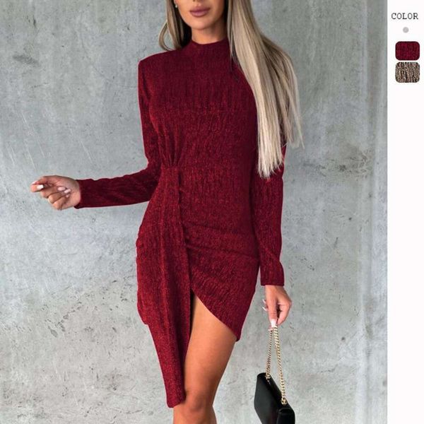 womens clothing autumn fashion half high collar long sleeved butt pack dress, Black;gray
womens clothing autumn fashion half high collar long sleeved butt pack dress, Black;gray