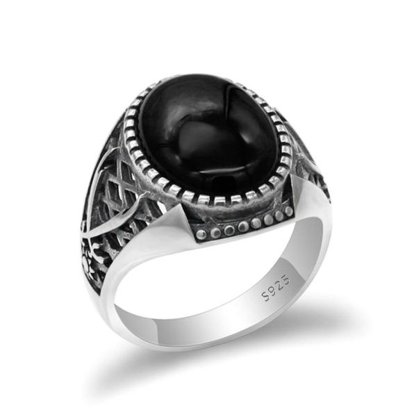 925 sterling silver vintage men ring with black agate stone ring double swords thai silver style for manturkish handmade jewelry6949228, Golden;silver
925 sterling silver vintage men ring with black agate stone ring double swords thai silver style for manturkish handmade jewelry6949228, Golden;silver