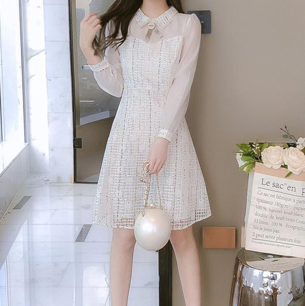 fashion designer dress autumn clothes for women long sleeve turn down collar patchwork tweed woolen dress femme vestidos c10224937650, Black;pink 
fashion designer dress autumn clothes for women long sleeve turn down collar patchwork tweed woolen dress femme vestidos c10224937650, Black;pink