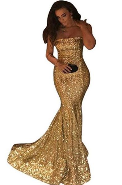 2018 new bling bling shinny strapless long mermaid prom bridesmaid dress sequins evening gowns bridesmaid gown9821765, Black
2018 new bling bling shinny strapless long mermaid prom bridesmaid dress sequins evening gowns bridesmaid gown9821765, Black