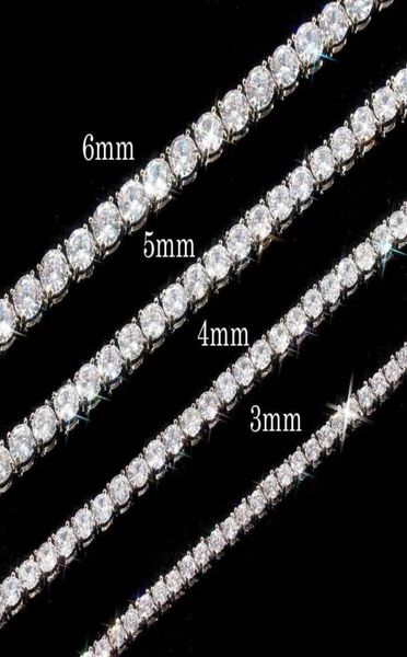 3456mm wide mens womens shining tennis chain necklace white round cubic zircons simulated diamond jewelry4497428, Silver 
3456mm wide mens womens shining tennis chain necklace white round cubic zircons simulated diamond jewelry4497428, Silver