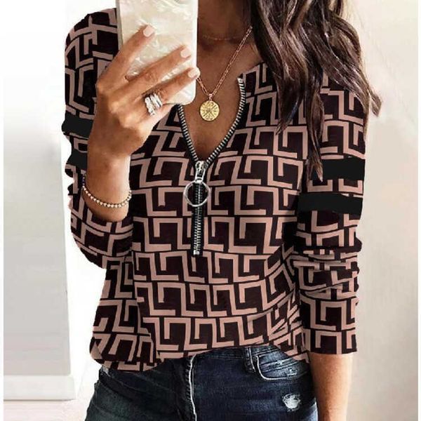 women's t-shirt computer printing temperament all-match round neck zipper neck shirt ice silk small shirt was thin jacquard knitted sim, White
women's t-shirt computer printing temperament all-match round neck zipper neck shirt ice silk small shirt was thin jacquard knitted sim, White