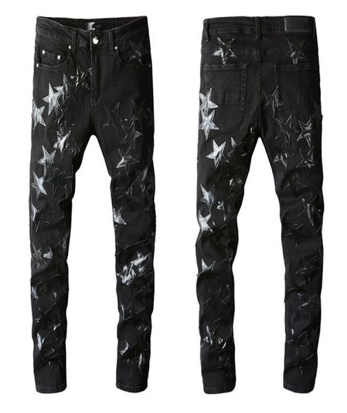 2022 new mens jeans fashion slimleg jeans five star biker pants distressed water diamond stripes denim trousers size 8498682, Blue
2022 new mens jeans fashion slimleg jeans five star biker pants distressed water diamond stripes denim trousers size 8498682, Blue