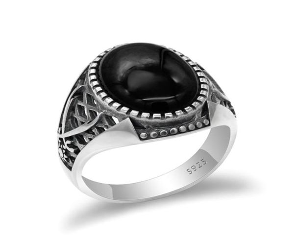 925 sterling silver vintage men ring with black agate stone ring double swords thai silver style for manturkish handmade jewelry9832082, Golden;silver
925 sterling silver vintage men ring with black agate stone ring double swords thai silver style for manturkish handmade jewelry9832082, Golden;silver