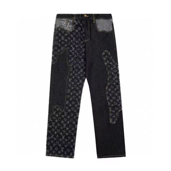 men's jeans women's tattered patches are fashion brand pants women's fashion loose pants 1z2x121058, Black;brown
men's jeans women's tattered patches are fashion brand pants women's fashion loose pants 1z2x121058, Black;brown
