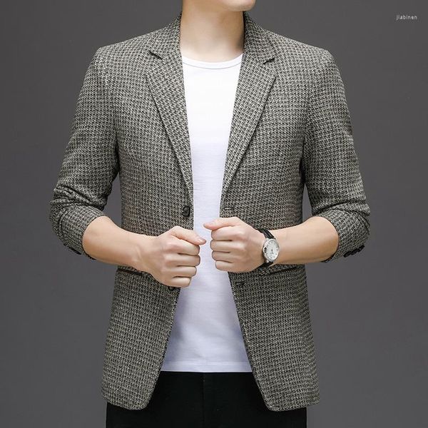 men's suits 2023 fashion casual boutique double buckle suit / male slim business plaid dress jacket blazer coat/ for men, White;black
men's suits 2023 fashion casual boutique double buckle suit / male slim business plaid dress jacket blazer coat/ for men, White;black