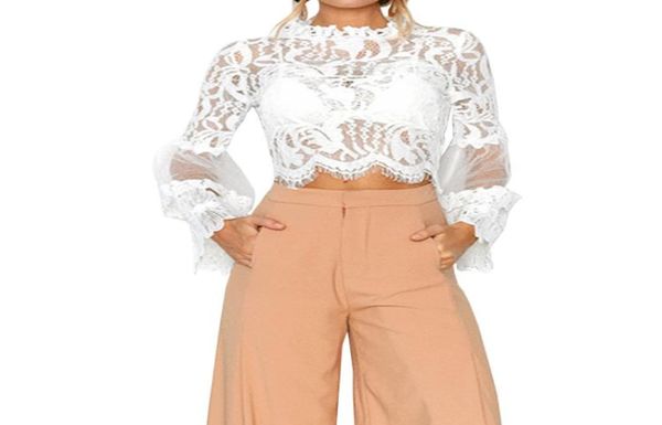 fashion2018 new fashion style spring women039s chiffon shirt thin round trumpet sleeve lace stitching hollow shirt lace 891416, White
fashion2018 new fashion style spring women039s chiffon shirt thin round trumpet sleeve lace stitching hollow shirt lace 891416, White