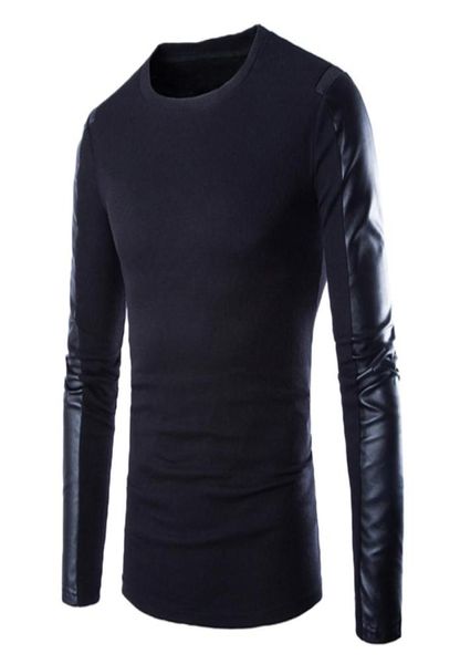brands new autumn winter men039s sweater man oneck jumpers long sleeve pu leather patchwork pullover male puls si2343301, White;black
brands new autumn winter men039s sweater man oneck jumpers long sleeve pu leather patchwork pullover male puls si2343301, White;black