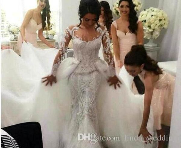 2019 mermaid wedding dress illusion back long sleeves with appliques country church garden bride bridal gown custom made plus size6647707, White
2019 mermaid wedding dress illusion back long sleeves with appliques country church garden bride bridal gown custom made plus size6647707, White