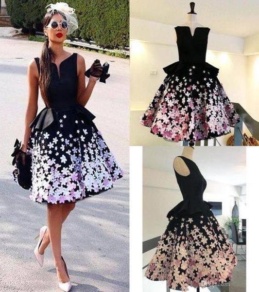 lovely short black evening dresses with hand made 3d floral puffy a line vinatge prom gowns custom made2391612, Black;red
lovely short black evening dresses with hand made 3d floral puffy a line vinatge prom gowns custom made2391612, Black;red