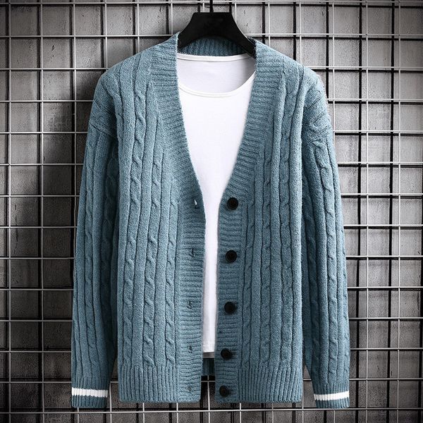 men's sweaters autumn men's sweater cardigan slim fit single breasted solid color knitted cardigan men causal sweatercoat mens clo, White;black
men's sweaters autumn men's sweater cardigan slim fit single breasted solid color knitted cardigan men causal sweatercoat mens clo, White;black