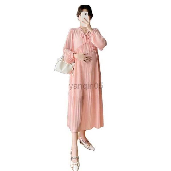 maternity dresses new maternity temperament spring long sleeve pleated dress block color patchwork bow collar pregnant woman chiffon dress l, White
maternity dresses new maternity temperament spring long sleeve pleated dress block color patchwork bow collar pregnant woman chiffon dress l, White