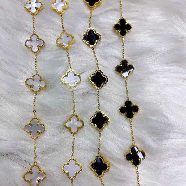 van clover bracelet korean version of the non-fading titanium steel four-leaf clover bracelet women's fashion simple luxury hundred jew, Golden;silver 
van clover bracelet korean version of the non-fading titanium steel four-leaf clover bracelet women's fashion simple luxury hundred jew, Golden;silver