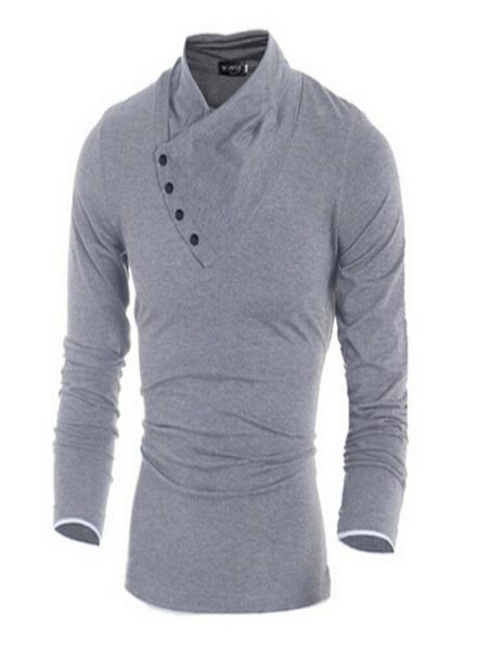 autumn mens 100 cotton oblique button collar t shirt fashion men long sleeve t shirts slim fit tshirt solid tee1116462, White;black
autumn mens 100 cotton oblique button collar t shirt fashion men long sleeve t shirts slim fit tshirt solid tee1116462, White;black
