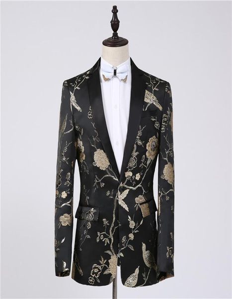 ship mens black golden embroidery tuxedo jacketstage performancestudio suitasia size7230488, White;black
ship mens black golden embroidery tuxedo jacketstage performancestudio suitasia size7230488, White;black