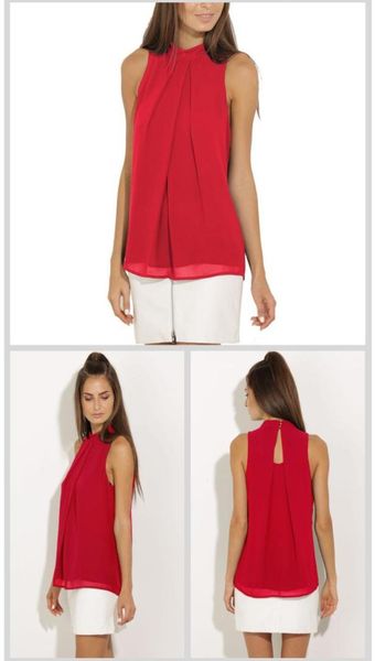 9 colors halter neck shirts elegant sleeveless chiffon blouse ruffles turtleneck off shoulder blouses6977772, White
9 colors halter neck shirts elegant sleeveless chiffon blouse ruffles turtleneck off shoulder blouses6977772, White