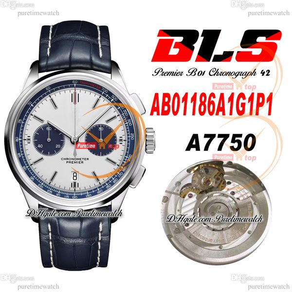 bls v2 premier b01 eta a7750 automatic chronograph mens watch 42 silver blue dial leather special edition exclusive ab01186a1g1p1 super edit, Slivery;brown
bls v2 premier b01 eta a7750 automatic chronograph mens watch 42 silver blue dial leather special edition exclusive ab01186a1g1p1 super edit, Slivery;brown