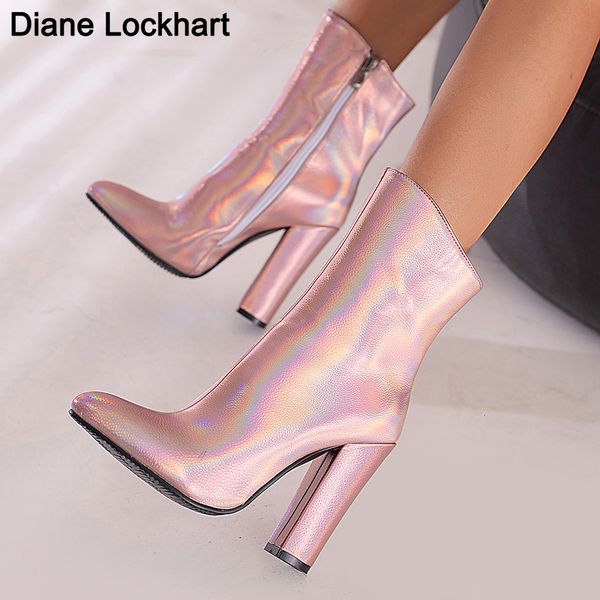 boots fashion pink silver patent leather women ankle boots pointed toe square high heels shoes chelsea booties botas de mujer 230807, Black
boots fashion pink silver patent leather women ankle boots pointed toe square high heels shoes chelsea booties botas de mujer 230807, Black