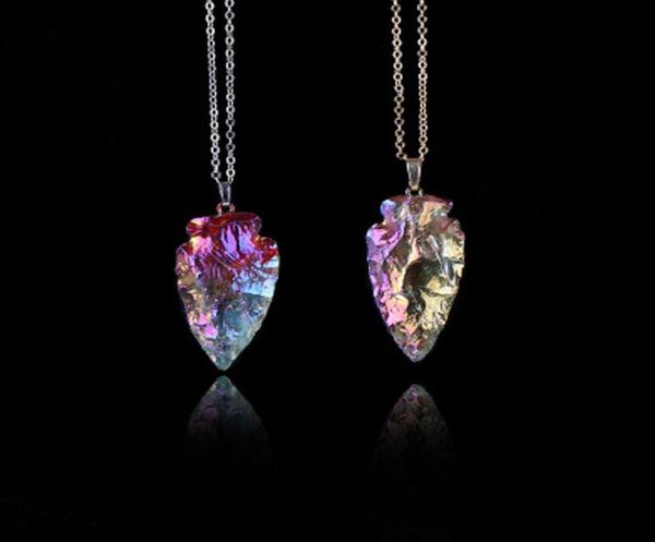 10pcs handmade raw rainbow aura titanium arrowhead crystal quartz gemstone pendant necklace chakra meditation protection bohostyle8940406, Silver
10pcs handmade raw rainbow aura titanium arrowhead crystal quartz gemstone pendant necklace chakra meditation protection bohostyle8940406, Silver